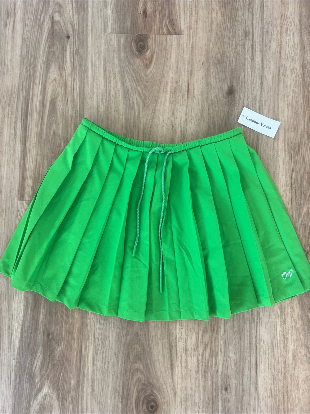 Outdoor Voices Bright Green Pleated Skater Skirt